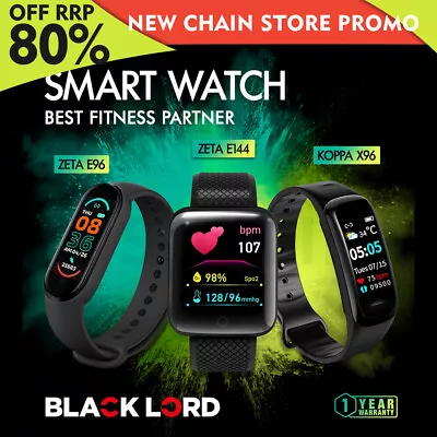 BLACK LORD Bluetooth Smart Bracelet Smart Watch Heart Rate Monitor Pedometer • $22.79