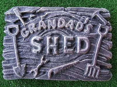 Grandad' Shed Mould     Garden Ornament Sign Plaque Mold • $37.99