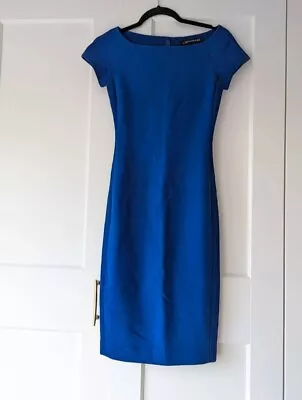 Zara Blue Bodycon Knee Length Dress Size XS • £12