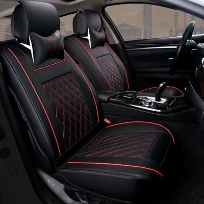 $84.99 • Buy Universal PU Leather 5-Seats SUV Front & Rear Car Seat Cover Cushion Full Set