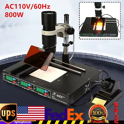 T862++ Infrared Irda BGA - Smt Smd Welder Reflow Rework & Soldering Station NEW • $186.12