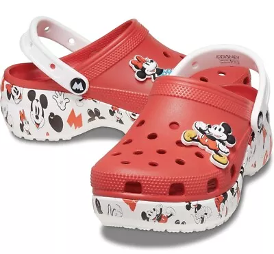 Crocs Women's Disney Minnie Mouse Classic Platform Clog Size 7 NIB • $60