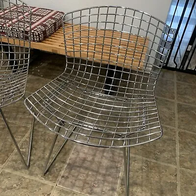 4 KNOLL Bertoia Side Chairs Chrome • $1200