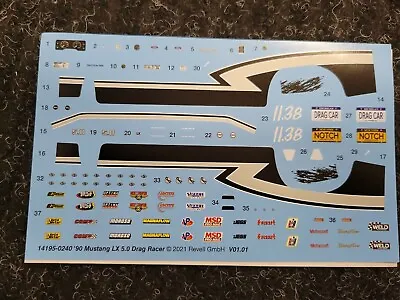 1990 Ford Mustang Drag Racer Waterslide Decals Dial Numbers Stickers • $4.99