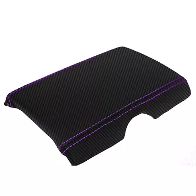 Console Lid Armrest Cover PVC Carbon For Mazda Miata MX5 99-05 Purple Stitch • $37.99