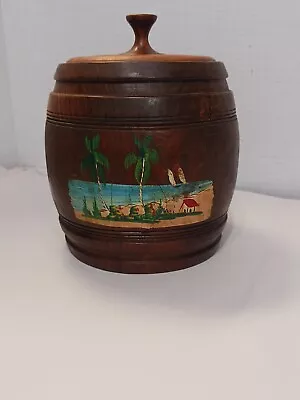 Vintage Wooden Biscut Bucket • $22.99