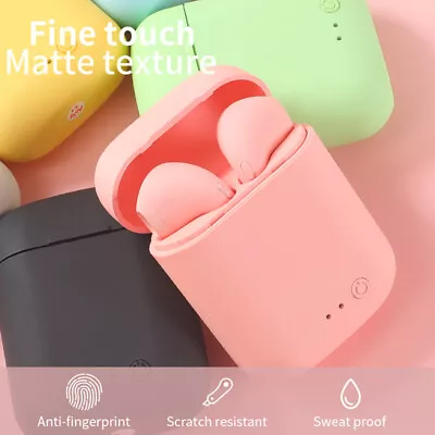 Original TWS I12 Macaron Wireless Bluetooth Headset Matte Sport Binaural Earbuds • £12.74