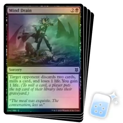 FOIL MIND DRAIN X4 Zendikar Rising ZNR Magic MTG MINT CARD • $1.59