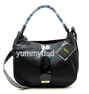 Mimco Leather Crescent Hobo Bag In Black Bnwt Rrp$450 • $240.74