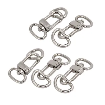 Metal Locking Belt Buckle Hook Clip W 13mm Inner Width D Ring Silver Tone 5pcs • £6.82