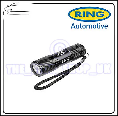 £6.35 • Buy Ring Hand Held 9 LED Compact Aluminium Torch + Case RT5158