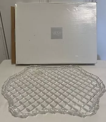 Mikasa 12 Inch Baroque Crystal Platter NEW In Box Never Used • $9.99