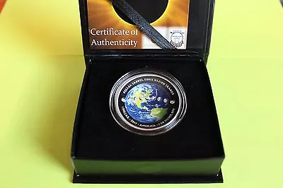 2017 American Solar Eclipse 1 0z Fine Proof Silver Colorized Curved Coin New.... • $400