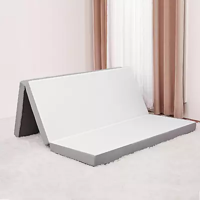Memory Foam Folding Mattress Queen 4 Inch Tri-Fold Mattress Breathable Foldabl • $158.49