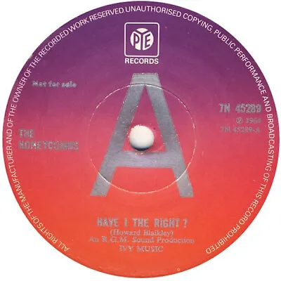 The Honeycombs - Have I The Right ? (7  Promo) • £77.99