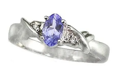 14k White Gold Oval Tanzanite Ring (Size 6.3/4) R563 • £240.94