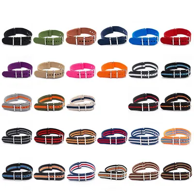 Nylon Strap Watch Accessories Sport Wrist Band Classic Watchband Bracelet 22MM  • $2.99