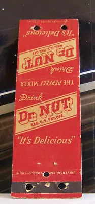 Rare Vintage Matchbook Cover S1 Dr Nut The Perfect Mixer Drink It's Delicious • $29.99