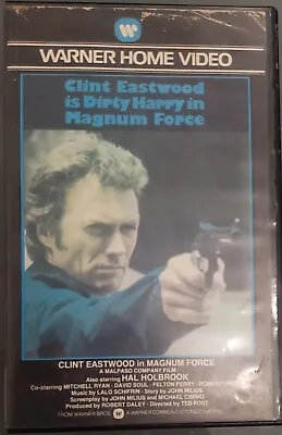 Magnum Force Warner White Label 1st Release Big Box Ex Rental VHS Pre/Post Cert • £15