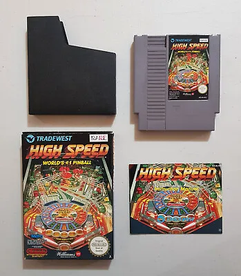 High Speed Pinball Complete W/ Box Nintendo NES Tradewest PAL AU • $49.95