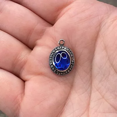 Vintage 925 Sterling Silver  Lyons Township High School  Blue Stone Charm • $22.99