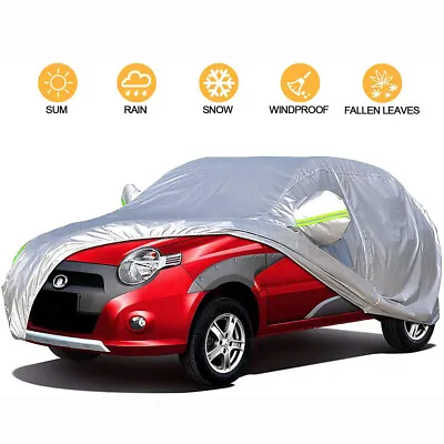 Full Car Cover PEVA Waterproof All Weather Protection Rain Snow Sun UV Resistant • $69.15