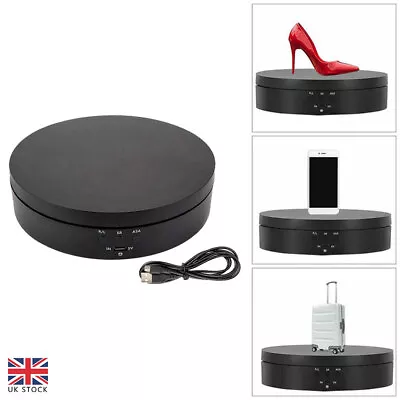 Electric 360° Rotating Jewelry Display Stands Box Turntable Hobby 3D Art Holder • £13.68