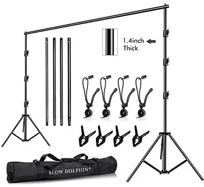 10 X 10ft Photo Video Studio Heavy Duty Adjustable Muslin Backdrop Stand Backgro • $95.96