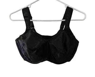 Bali Bra 38DD Full Coverage Underwire Black Opaque Comfort Straps Minimizer 3562 • $19.99