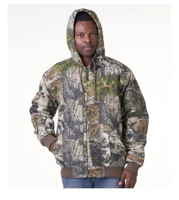 Mossy Oak Men’s (L) Mountain Camo Country Bomber Jacket With Hood Insulated • $45