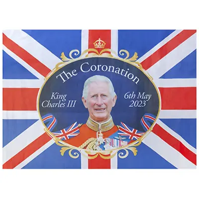 £3.79 • Buy Coronation Flag King Charles III Souvenir Union Jack Decoration Party 33  X 23 