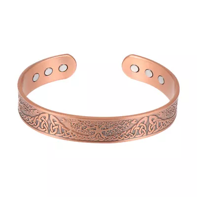  Bracelet Copper Men And Women Braclets For Unisex Bangle Natural Magnetic • £11.35