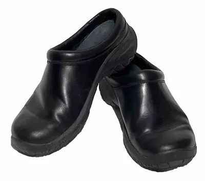 Merrell Encore Nova Mules Womens 6.5 M Black Shoes Clogs Slip On Leather Casual • $38