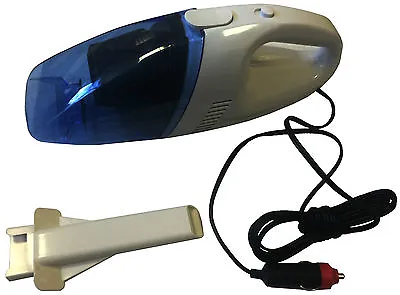 12v PORTABLE CAR Or VAN VACUUM CLEANER HOOVER Motorhome Caravan Boat Blue/white • £6.75