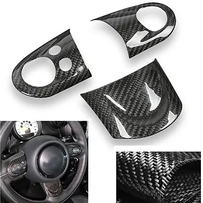 Car Steering Wheel Cover Trim For MINI Cooper R55 R56 Countryman Carbon Fiber • $39.90