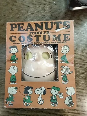 Vintage 1960s Peanuts Lucy Toddler Child  Halloween Mask Costume W/ Box 6310  • $19.99