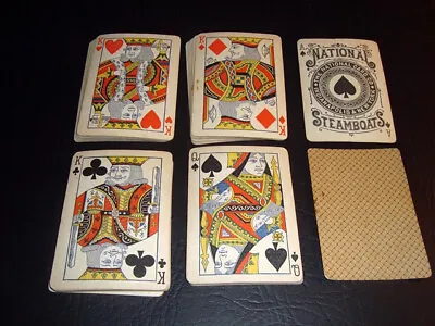 Circa 1880s National Steamboat Playing Cards New York Indianapolis • $150