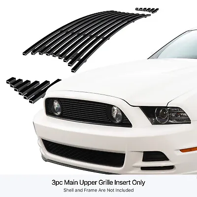 For 2013-2014 Ford Mustang GT Black Main Upper Billet Grille Grill Insert • $64.99