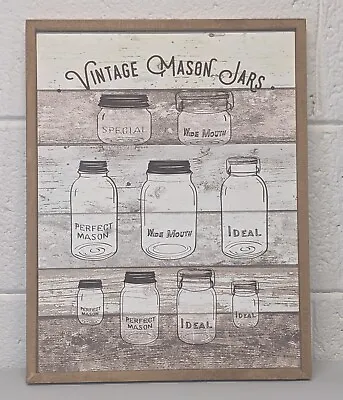  Vintage Mason Jars  Picture Wall Hanging • $5