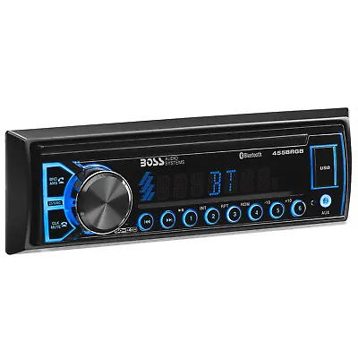 BOSS Audio Systems 455BRGB Single Din Bluetooth Audio And Calling Car Stereo • $42