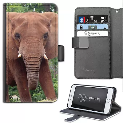 Brown Elephant Phone Case;PU Leather Wallet Flip Case;Cover For Samsung;Apple • $56.84