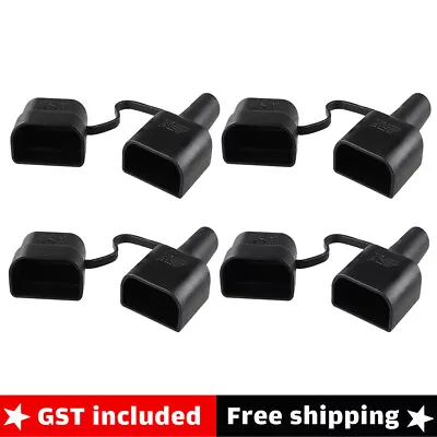 $8.98 • Buy 4x Waterproof Cover Cap For 50A  Anderson Plug Dust Cable Sheath Cover Black