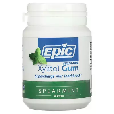 Epic Xylitol Dental Chewing Gum Spearmint 50 Pieces • $12.95