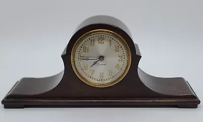 Antique Working SESSIONS Clock Co. Mini Mahogany Tambour Mantel Shelf Clock USA • $99.99