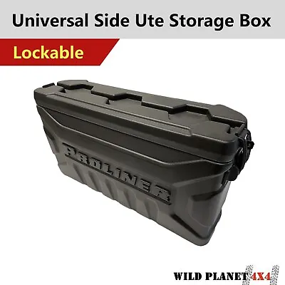 $123 • Buy Tub Storage Box Ute Universal Tool Box Side Lockable Single Both Side Fit Black