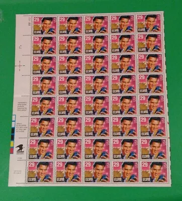 (40) - 29 Cent Elvis Presley Stamps Rock & Roll 1992 Full Sheet Un-Cut  Vintage • $25