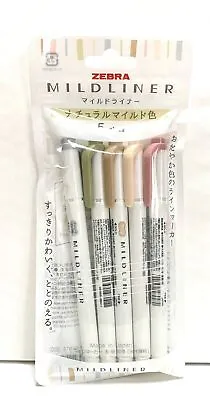 Zebra Mildliner 5 Color / Double-Sided Highlighter Marker / WKT7-5C-NTC • $14.25