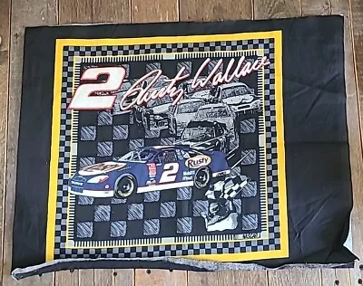 Nascar Rusty Wallace #2  Fabric Panel Cotton 17.5  X22  Spring Industries Yellow • £6.75