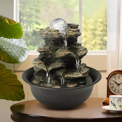 Crystal-clear Springwaterfall Cascadingwater Fountain For Tabletop Living Room • $36.99