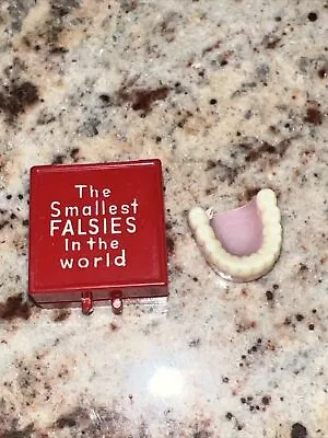 The Smallest Falsies In The World Miniature Dentures - Vintage Novelty Gag Gift • $21.99